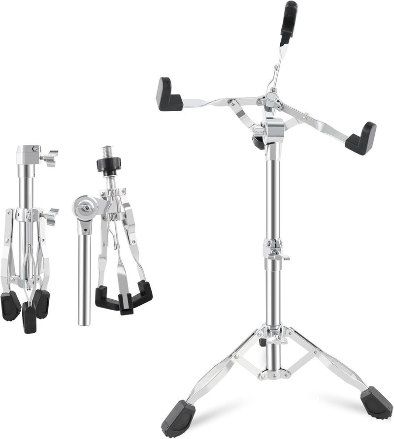 ROWell Snare Drum Stand for 10-14 Drums & Practice Pads,Heavy-Duty 28mm Pipe, Adjustable Height 23.8inch - Perfect for Beginner Drummers - Image 1